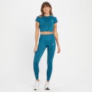 MP Women's Tempo Wave Seamless Leggings - Teal Blue - XS