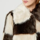 Stand Studio Nino Checked Faux Fur Coat - FR 34/UK 6
