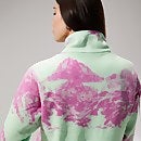 Unisex Prism Print Trango Half-zip Fleece - Light Green/Purple