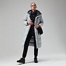 Women's Saffren Down Duster Hooded Jacket - Light Grey/Black