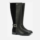 Barbour Alisha Knee High Leather and Suede-Blend Boots - UK 3