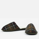 Barbour Maddie Tartan Jersey and Faux-Fur Blend Slippers - UK 3