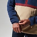Aslam Micro Half Zip Fleece für Herren - Dunkelblau/Naturfarben