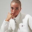 Women's Urban Cropped Co-ord Fleece Jacket - Natural
