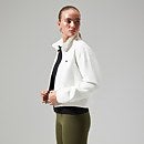 Women's Urban Cropped Co-ord Fleece Jacket - Natural