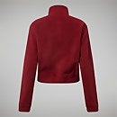 Women's Urban Cropped Co-ord Fleece Jacket - Dark Red