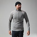 MTN Guide Long Sleeve Half Zip Fleece für Herren - Grau/Schwarz