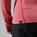 MTN Guide Long Sleeve Half Zip Fleece für Damen - Rot