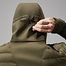 Men's Theran Hybrid Hooded Jacket - Dark Green