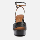 Kurt Geiger London Women's Pierra Patent Platform Sandals - Black - UK 6
