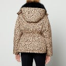 Yves Salomon Leopard-Printed Shell Down Jacket - FR 34/UK 6