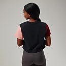 Women's Urban Crop Short Sleeve Tee - Black/Dark Red