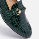 Dune Grange Croc-Effect Leather Loafers - UK 3