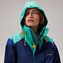 Women's Mayeurvate Waterproof Jacket - Dark Blue/Turquoise
