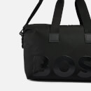 BOSS Catch Logo-Print Canvas Weekend Bag