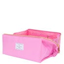The Flat Lay Co. Open Flat Makeup Box Bag - Pink Leather Monochrome