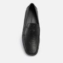 Emporio Armani Eagle Print Leather Driving Shoes - UK 7