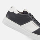 Emporio Armani Side Stripe Low Top Leather Trainers