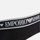 Emporio Armani Two-Pack Logo Detail Cotton-Blend Briefs - XS