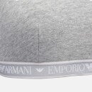 Emporio Armani Iconic Logoband Stretch-Cotton Bralette - XS
