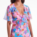 Never Fully Dressed Saski Ruffle Floral Print Midi Dress - UK 6
