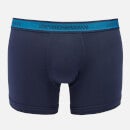 Emporio Armani Men's 3-Pack Core Logoband Boxer Shorts - Marine/Marine/Printed Topaz - S