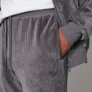 Emporio Armani Logo-Embroidery Ribbed Chenille Sweatpants