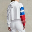 Polo Ralph Lauren Cropped Printed Cotton-Blend Sweatshirt - S