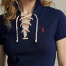 Polo Ralph Lauren Lace-Front Stretch-Cotton Piqué Dress - XS