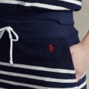 Polo Ralph Lauren Women's Strp Sot-Athletic Shorts - Newport Navy/Deckwash White - XS