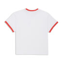 Care Bears Key Logo Women's Cropped Ringer T-Shirt - White Red