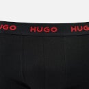 HUGO Bodywear 3-Pack Black Waistbank Cotton-Blend Trunks - S