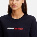 Tommy Sport Logo Print Cotton-Jersey T-Shirt - XS