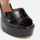 Kurt Geiger London Pierra Patent Leather Platform Sandals - UK 3
