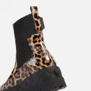 Kurt Geiger London Patent Leopard-Print Leather Chelsea Boots - UK 3