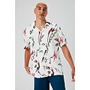 Abstract Doodle Print Shirt - S
