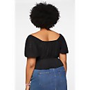 Plus Size Embroidered Floral Crop Top - 18