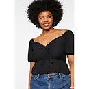 Plus Size Embroidered Floral Crop Top - 18