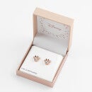 Disney Minnie Mouse Rose gold Silver Plated brass Crystal Earring Stud