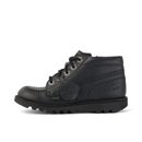 Junior Unisex Kick Hi Zip Leather Alternative Black