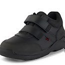 Kickers Junior Stomper Mid Leather Velcro Shoes - Black - 13