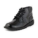 Youth Womens Kick Hi Quilt Patent Leather Black