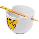 Pokémon Pikachu Ceramic Ramen Bowl with Chopsticks