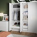 Single white wardrobe homebase cheap