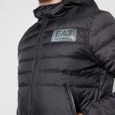 EA7 Logo Detail Quilted Shell Puffer Jacket - S