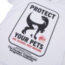 Jurassic World Protect Your Pets Men's T-Shirt - White