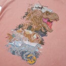 Jurassic World Stacked Unisex T-Shirt - Pink Acid Wash