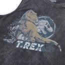 Jurassic World T-Rex Men's Vests - Black Acid Wash