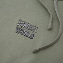 Jurassic World Lock Up Embroidered Women's Cropped Hoodie - Khaki