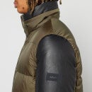 Yves Salomon Leather and Shell Puffer Jacket - 48/M